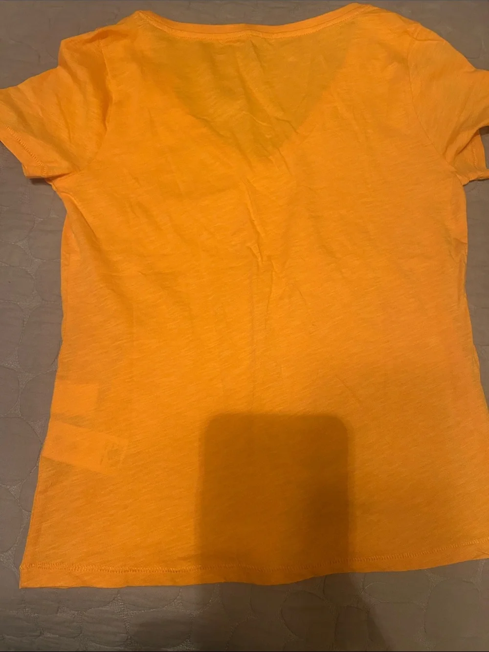 J. Crew Women's Short-Sleeve V-Neck Tee in Bright Orange